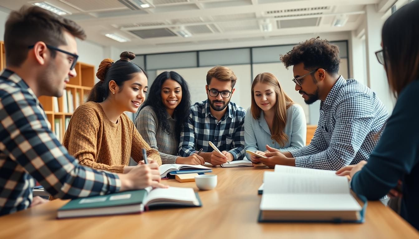 Student preparing for exams with study materials